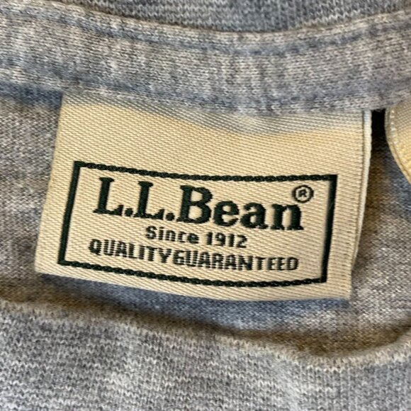 L.L. Bean Mens Gray Long-Sleeve Pocket T-Shirt XXL Regular 100% Cotton Casual We - Picture 5 of 9